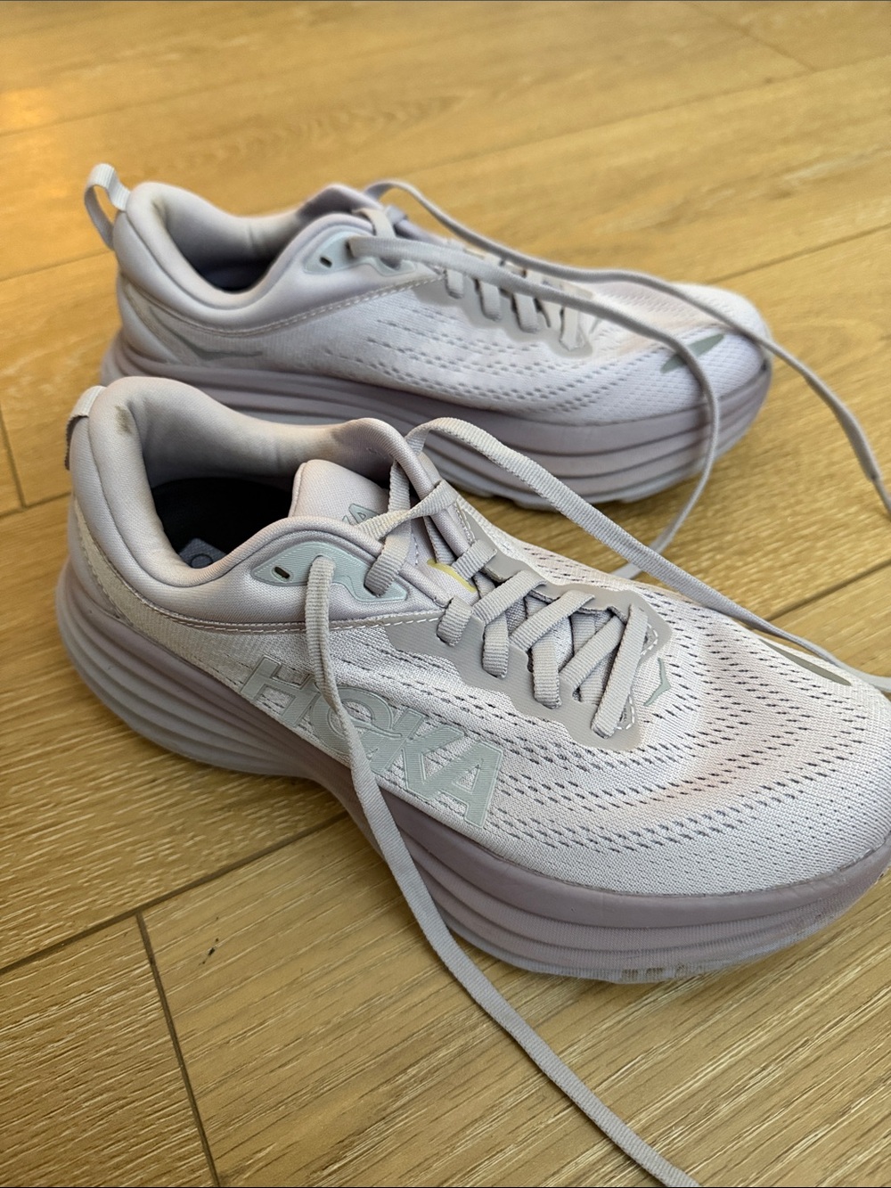 Hoka Women's lilac marble Athletic Sneakers